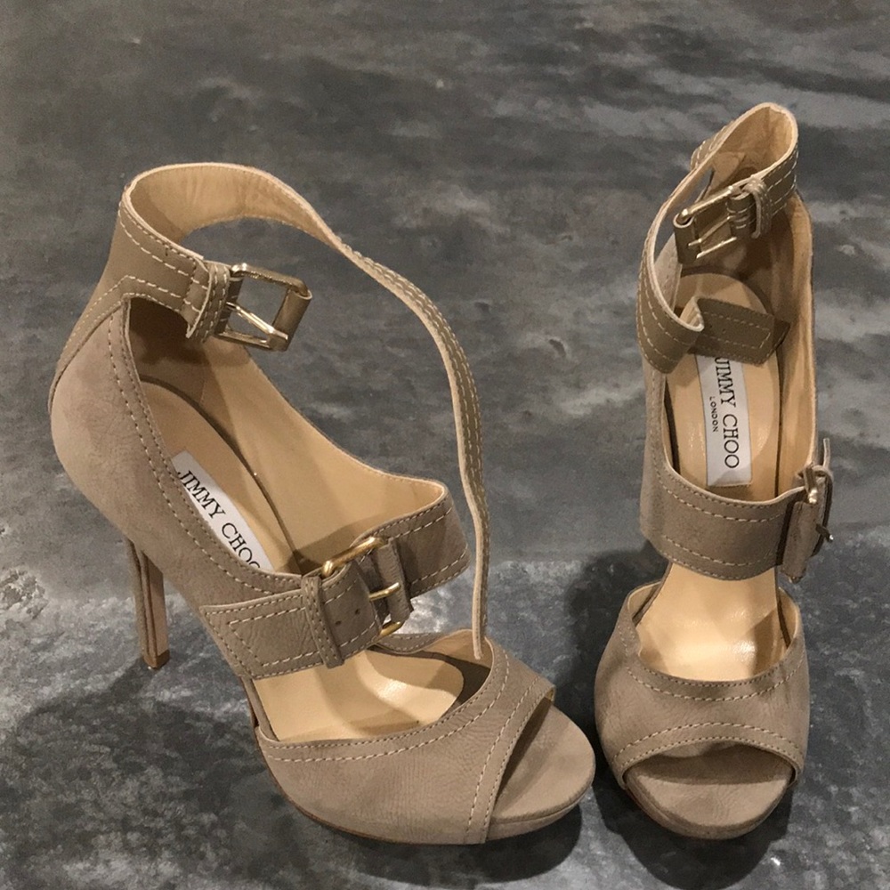 Jimmy Choo Gray Heels with Suede Finish
